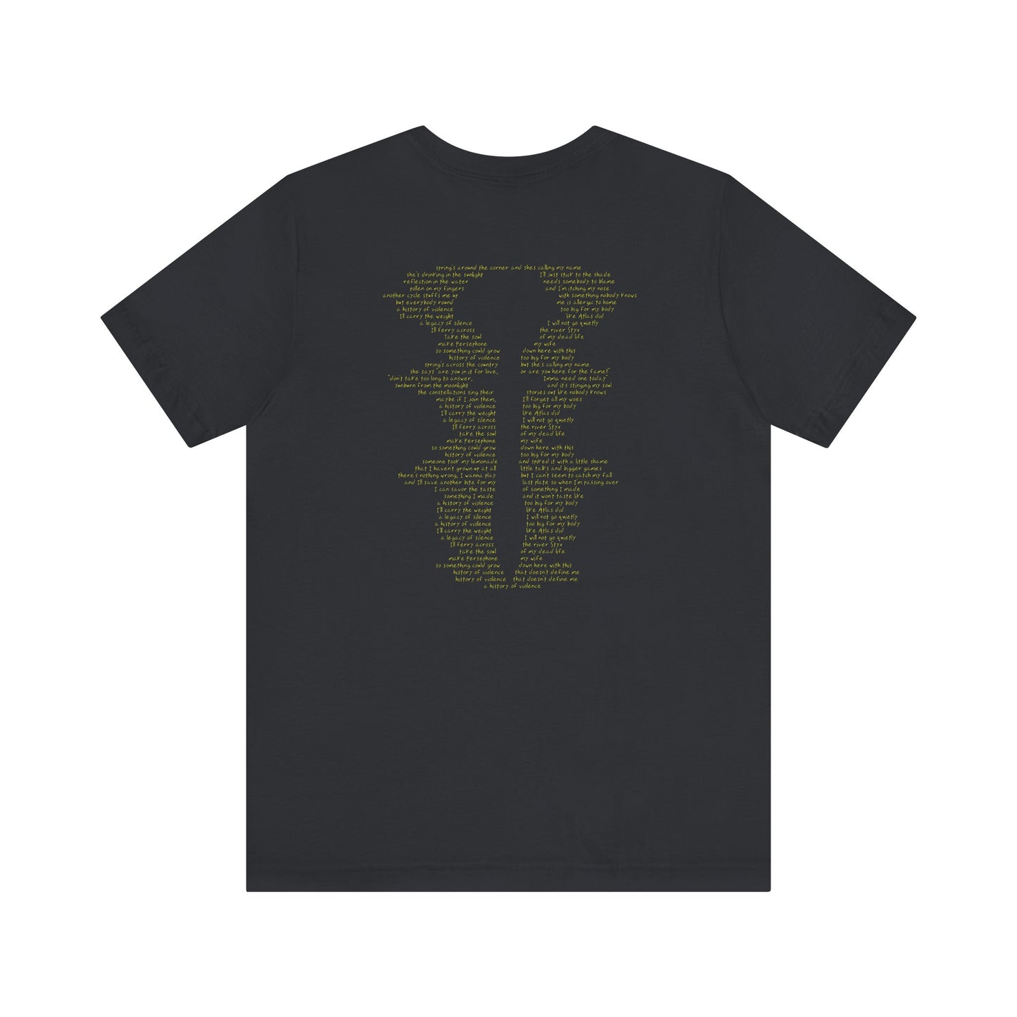 History Of Violence Lyric Caligram T-Shirt